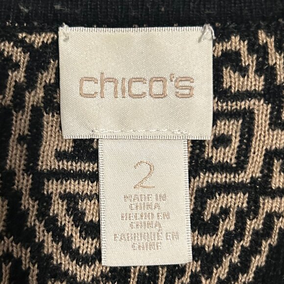 Chico's Petunia Placed-Pattern Cardigan Size 12/Large (Chico's 2) - Picture 10 of 16